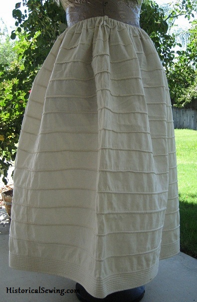 Antique 1840's corded petticoat from HistoricalSewing.com